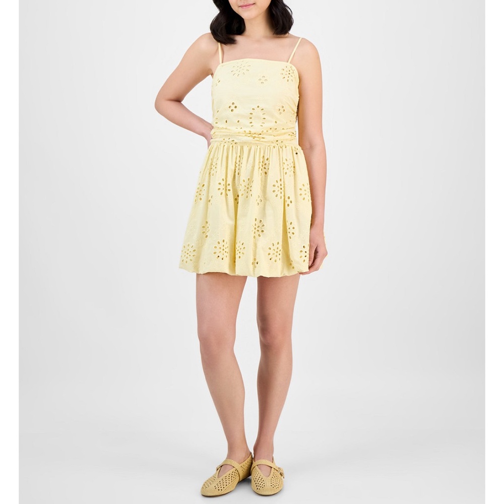 Yellow Tube Mini Dress with pockets!